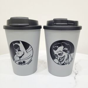 Brand New Set of 2 DC Batman & The Joker Plastic Cups Licensed